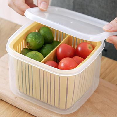 Contenitore Organizzatore Frigo Cesto Scolapiatti Diviso Contenitore per Frutta Conservazione Alimenti Freezer