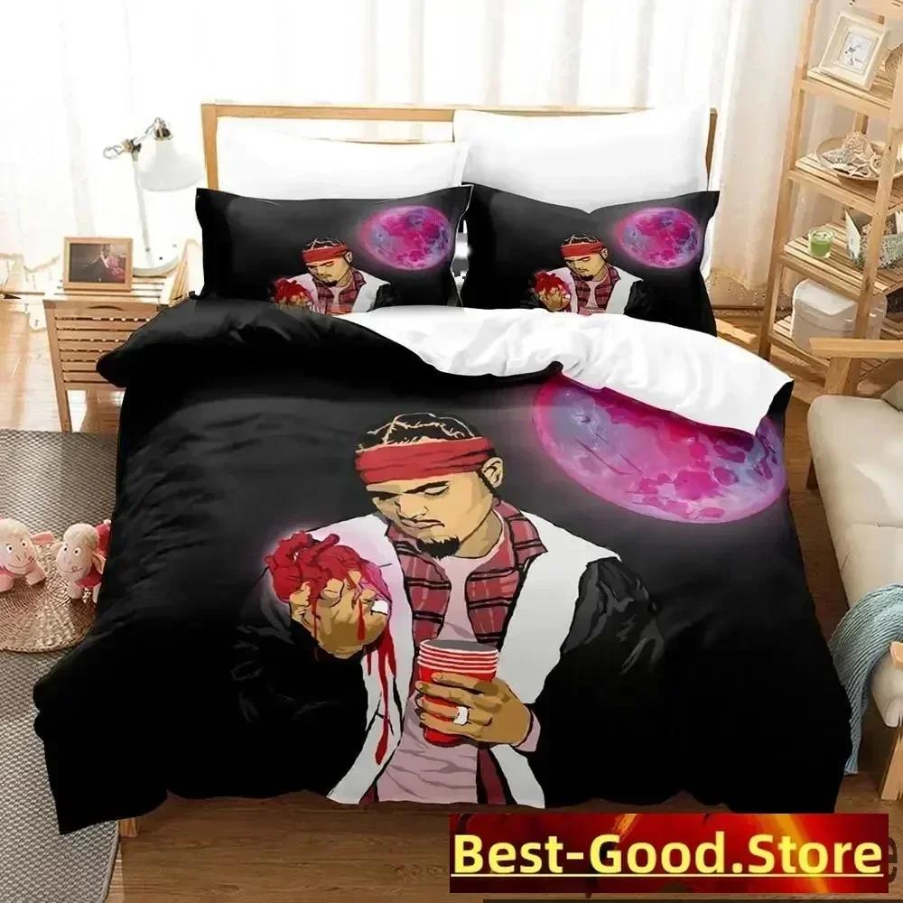3D Print Chris Brown Bedding Set Duvet Cover Sheet Printed Bed Set Pillowcase Bed Full Queen King Size Comforter Bedroom