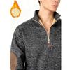 Men's Textured Jacquard Hooded Jacket - Thickened Zip-Front Sweatshirt with Stand Collar