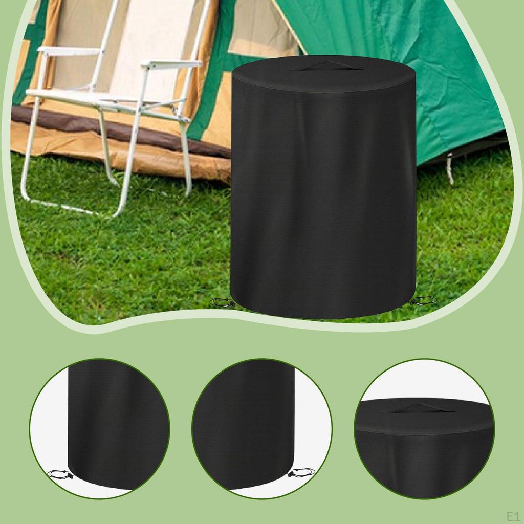 Fire Cover Round Protection Guard Drawstring Closure Shade Patio Heater Outdoor Column