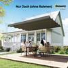Retractable Pergola Cover, 2.55 X 2.5 M Replacement Canopy Fabric for 3 X 3 M Frame, Roof Top Only, Dark Grey