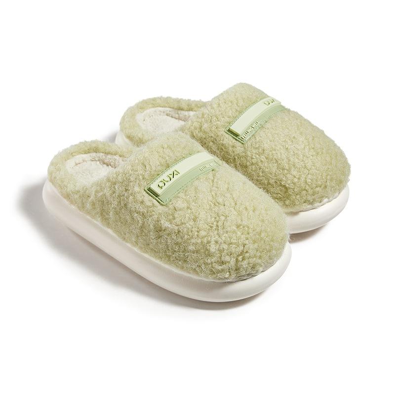 Simple winter plush thick bottom non-slip home thickened cotton slippers couple slippers bed and breakfast winter cotton slippers