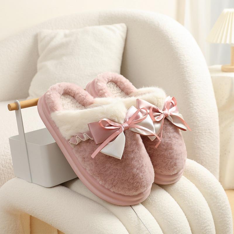 New 2025 Indoor/Outdoor Non-slip Furry Cotton Slippers for Couples - Thickened Winter Edition