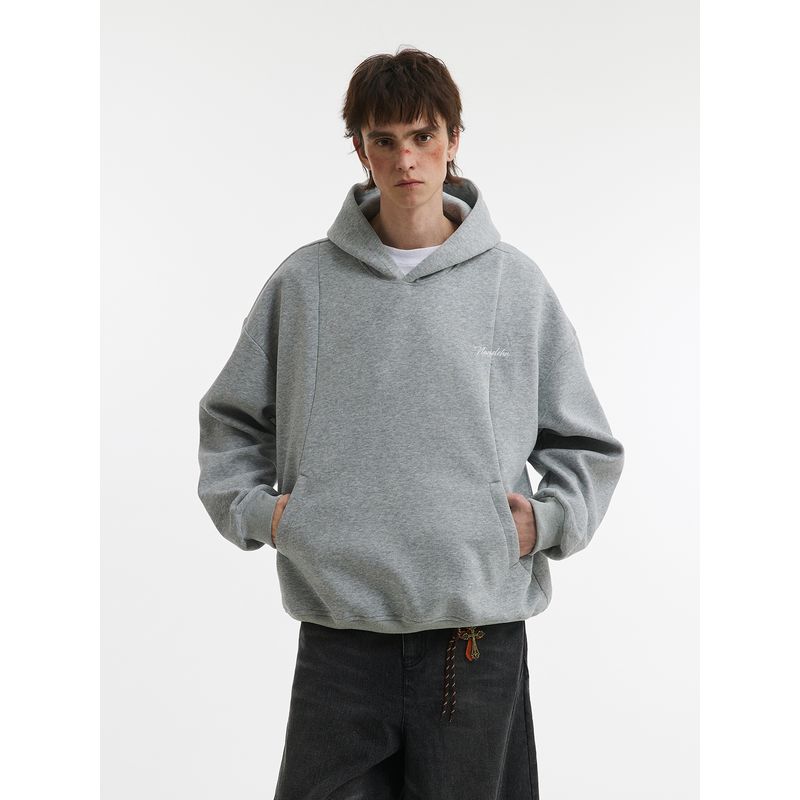 Men's American-Style Design Sports Hoodie, Men's Spring High-Street Niche Deconstructed Hooded Cleanfit Short Sweatshirt
