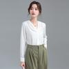 Women's Professional V-Neck Long Sleeve Chiffon Blouse