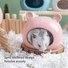 Small Animal Hideout Ceramic Chinchilla Mini Hut Cave Cage Accessories for Dwarf Hamsters Gerbils and Hedgehog Hamster House