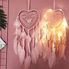 1PC Romantische LED Traumfänger mit Feder Dreamcatcher Nachtlicht Hause Nacht Wand Hängen Home Party Hochzeit Dekoration
