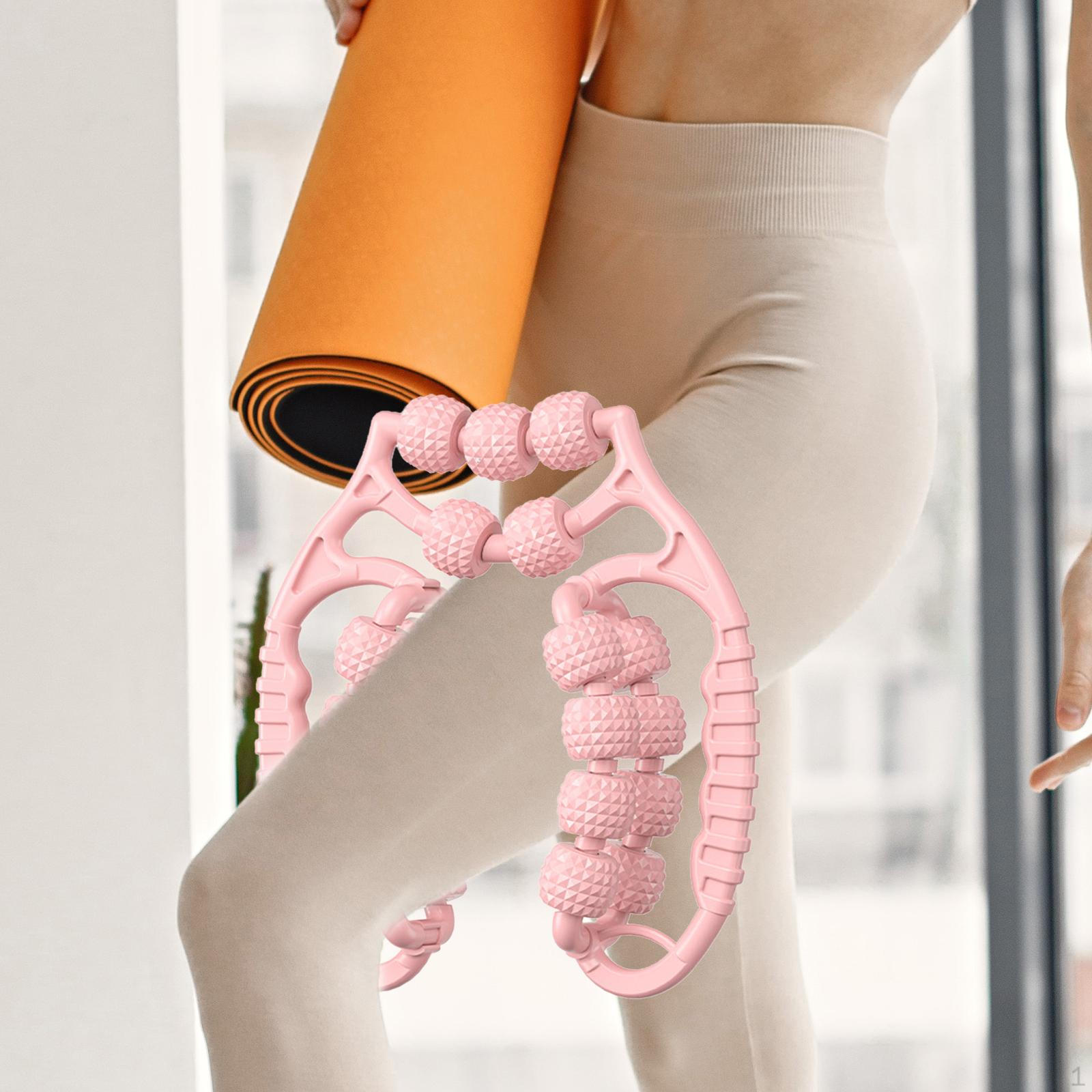 

21 Wheel Leg Massage Device for Sports And Fitness рожевий