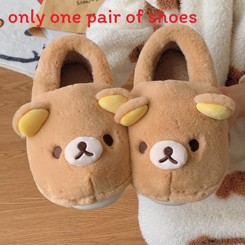 Rilakkuma Cozy Cotton Slippers With Nonslip Sole For Indoor Comfort