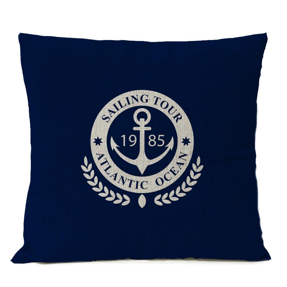 Nautical Linen Pillow Nordic Home Decoration Model Room Nautical Style