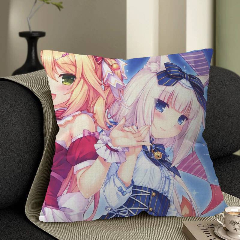Nekopara Cat Girl Stitch Lucky Dragon Pillow Cover Sofa Cushion Cover Home Room Decoration Children Gift
