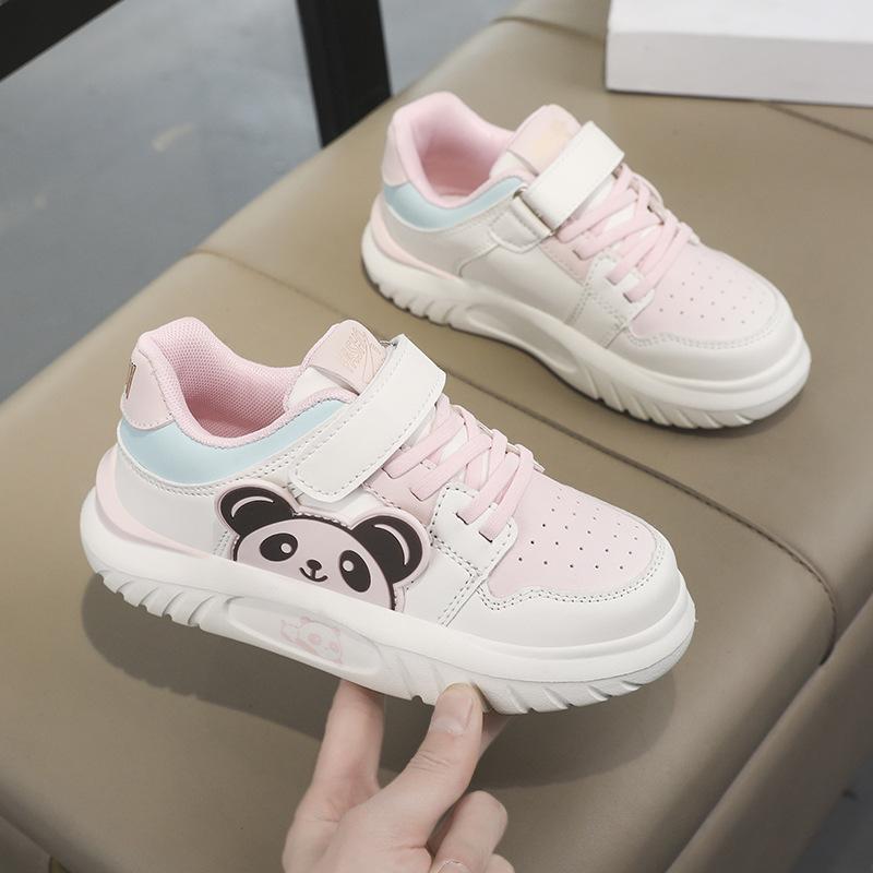 Summer Hollow Single Net Children's Breathable Girls Board Shoes 2025 New Pink Board Shoes Girls Cute Casual Shoes