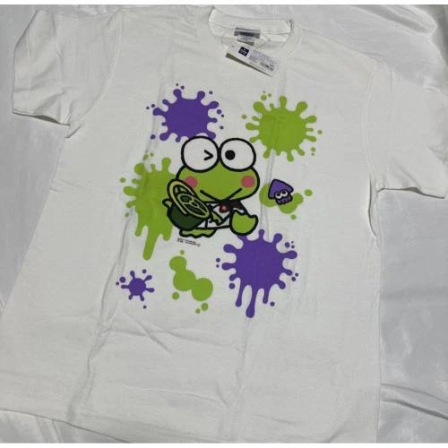 New, discontinued, S, Splatoon 2, Sanrio collaboration 100% Cotton T-shirt Mens Tees Top, Kerokerokeroppi 2XL