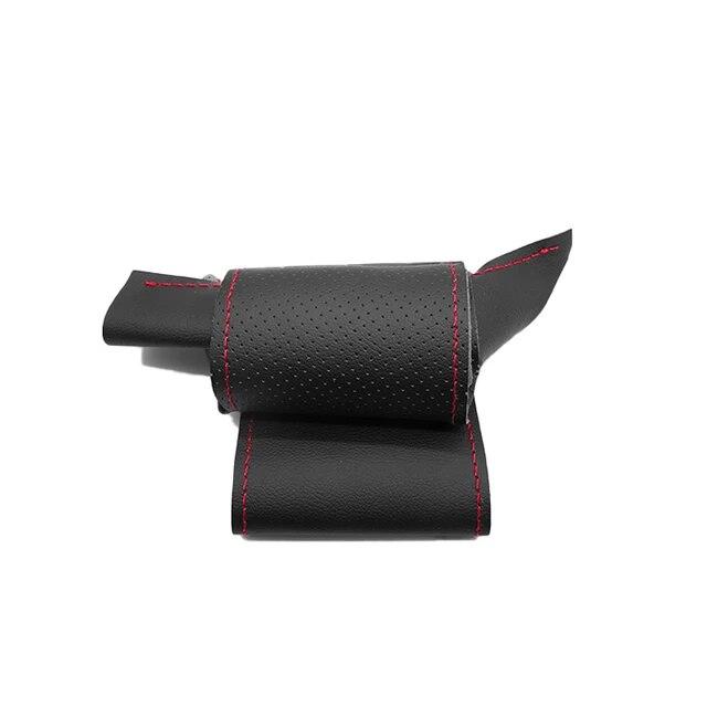 Ručně šitá perforovaná kůže z mikrovlákna stylingový potah volantu pro Fiat 500 2007-2015 500e 2014-2018 500C 2014-2017