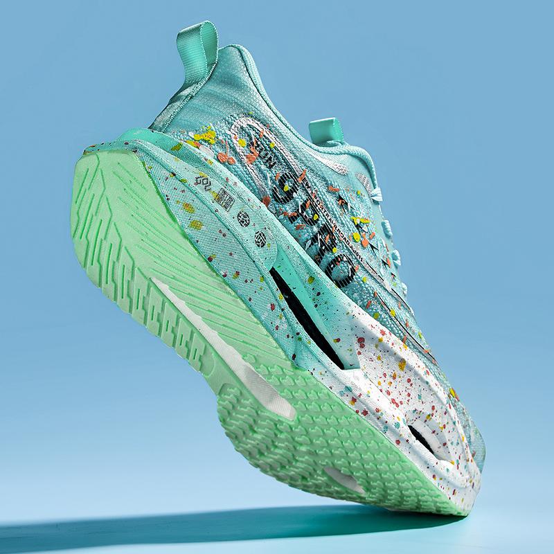 Adidași cu amortizare pentru bărbați Pantofi Cool Glow in the Dark cu șireturi Ușori Anti-alunecare Pantofi de alergare Pantofi sport de toamnă pentru femei