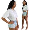 European & American Women's Fashion Casual Irregular Short-Sleeve Shirt - Summer New Arrival