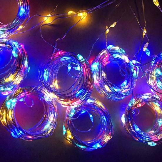 300LED 3x3 Metre Perde Telleri Işık USB 8 Modlu Peri Lambası Uzaktan Kumandalı