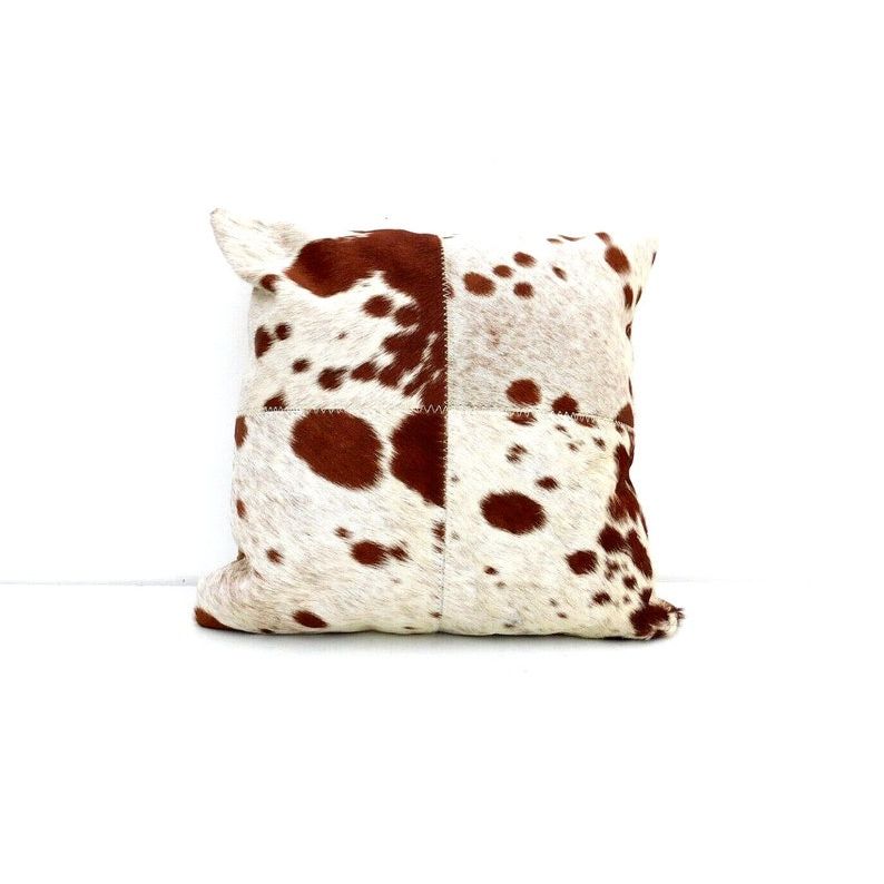 

Экзотическая наволочка из коровьей шкуры: Коричневая и белая кожаная подушка Подарок для нее для него на день рождения годовщину 14 x 14 in