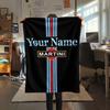 1PC Martini Custom Name Patterned Flannel Blanket Suitable For All Seasons For Home Decor Warmth And Comfort Gifts Holiday Present