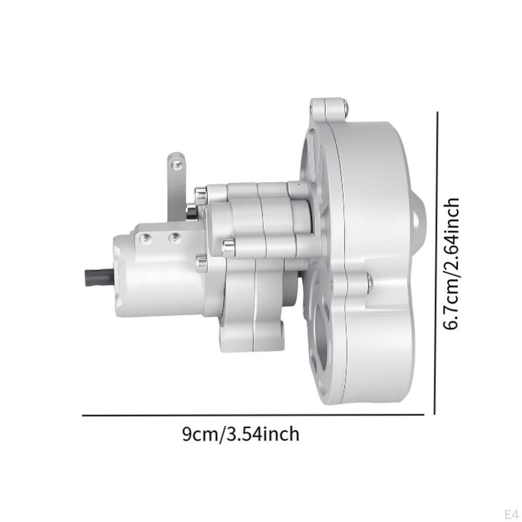 Metal Complete Transmission Gearbox Aluminum Alloy Assembly Gear for 1/10 RC Crawler Hobby Car