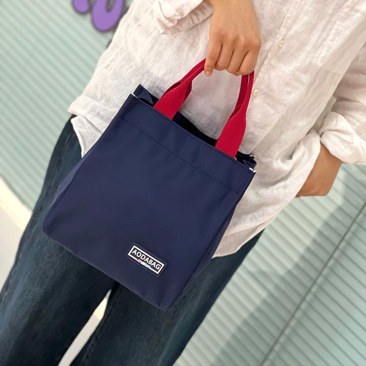 Geantă de mână izolată coreeană cu blocuri de culoare pentru prânz pentru femei