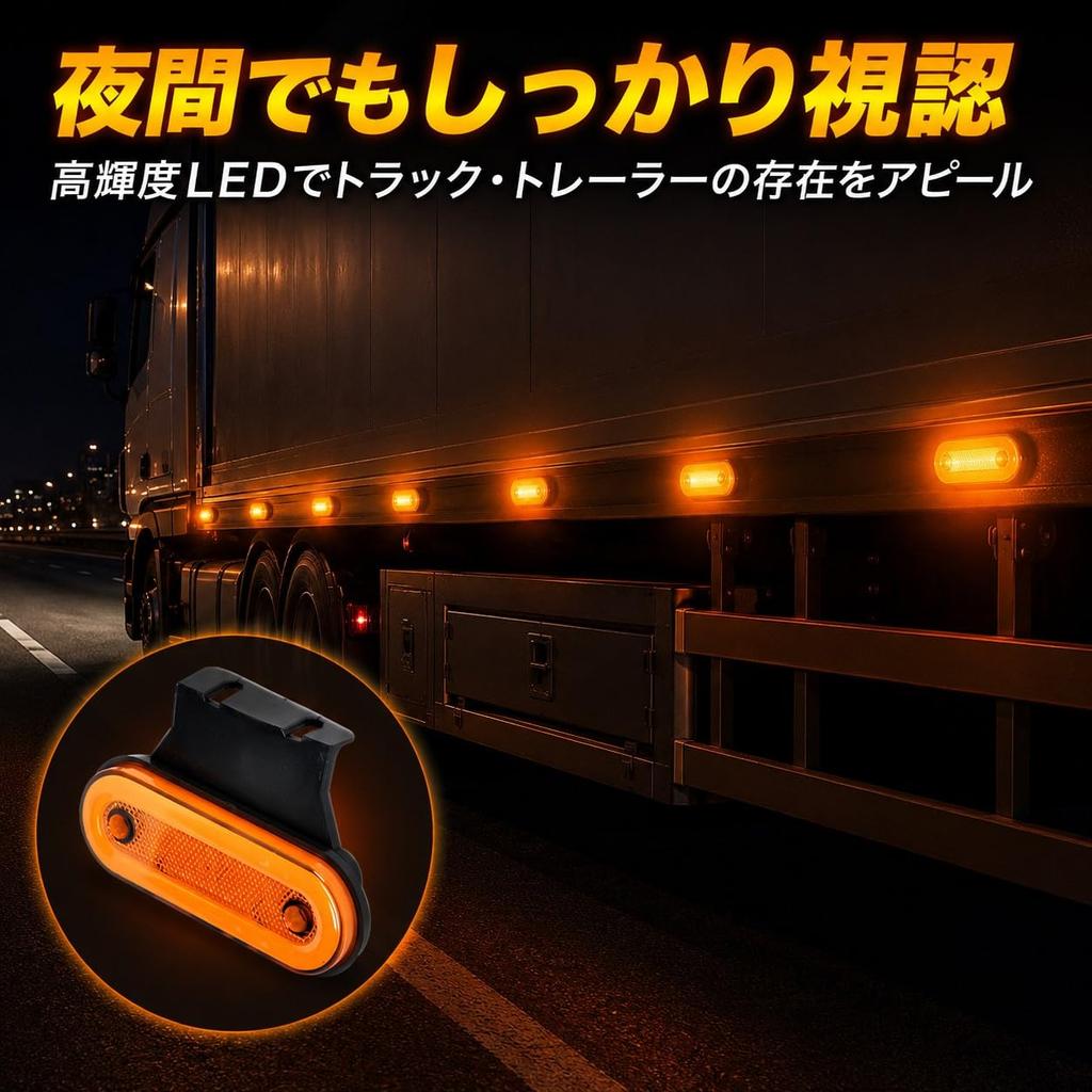 LED Side Marker for Trucks and with Mounting High Red Lights, 10-Pack, Trailers, Brackets, 12V/24V Compatible, Brightness, Waterproof,