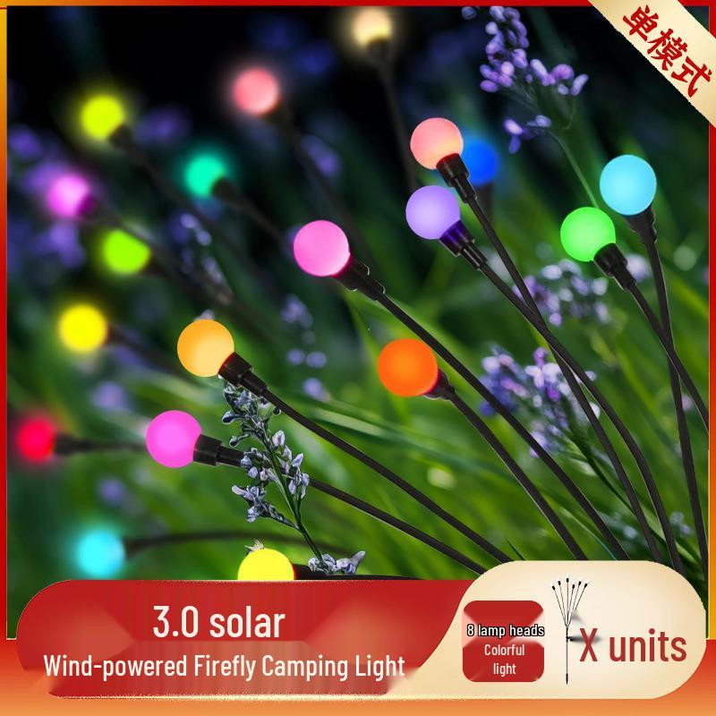 Grenzüberschreitendes LED Solar Glühwürmchen Gartenlicht: Windbetriebene, schwingende Hofdekoration für Festivals.