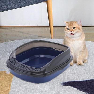 Kedi Kumu Kutusu Yavru Tava Tuvalet Açık Lazımlık Sürgü Üstü Evcil Hayvan Tepsisi