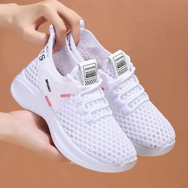 Summer 2025 New Casual Shoes Breathable Mesh Shoes Korean Version Comfortable Sports Women's Shoes Zapatos De Mujer