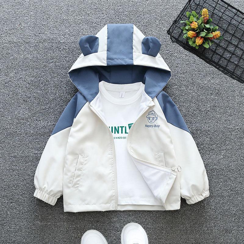 Spring Fall Outerwear for 3-10 -Year -Old Boys: Stylish and Fashionable Jackets Children's Clothing Western Style Tops Boys Girls Casual Windbreaker