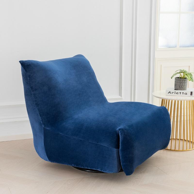 Velvet Single Seated Fireside Chair Cover with Elastic Bottom Stretch Armless Lounge Chaise Slipcover Removable Furniture Cover