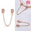 Zircon Safety Chain Fixed Buckle Beaded Copper Colors For Charms Copper Colors Original Bracelet For Jewelry Making