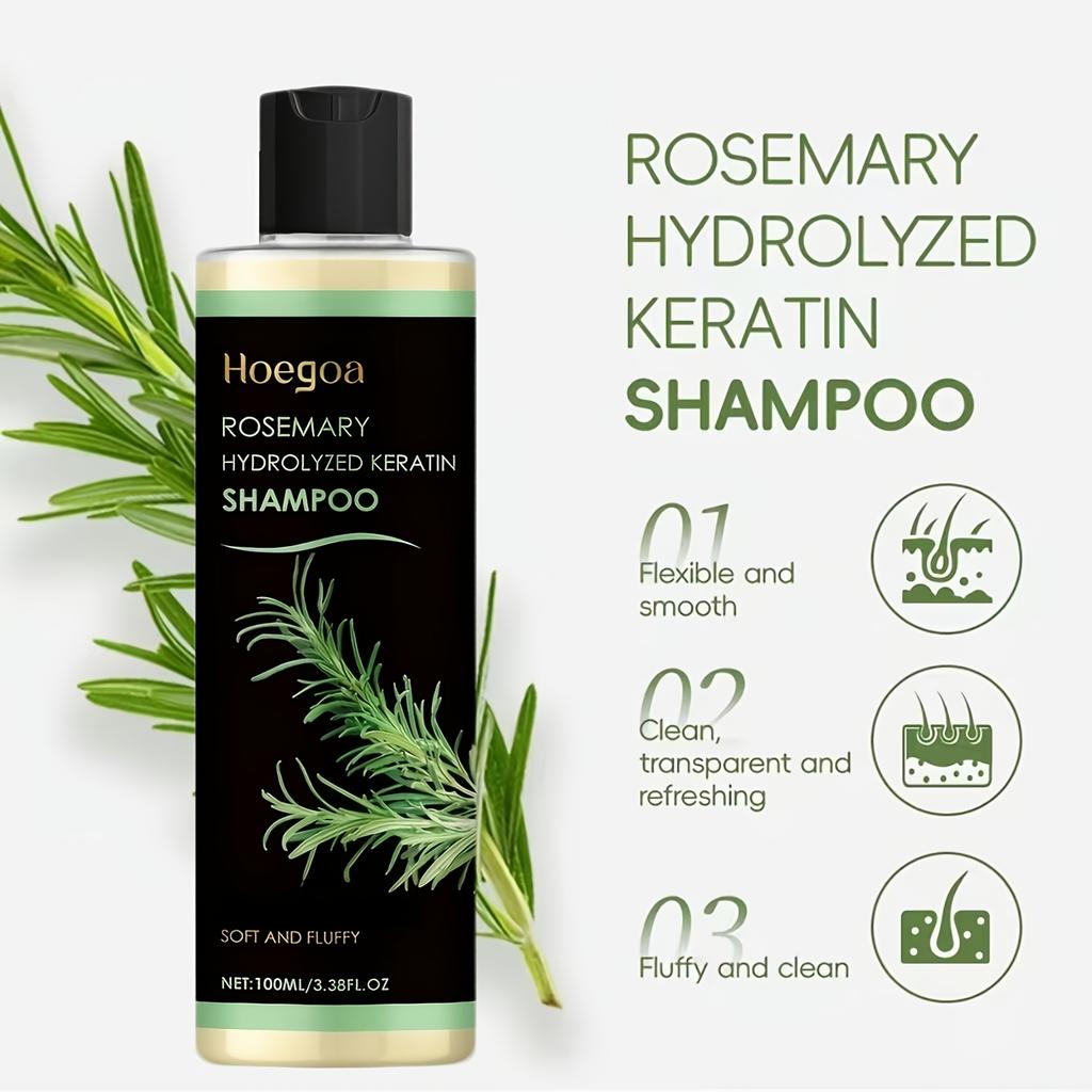 Rosemary Shampoo Soothing Scalp Anti Dandruff Refreshing Fluffy Repair Split Ends Plant Oil Control Nourishment Hair Shampoo