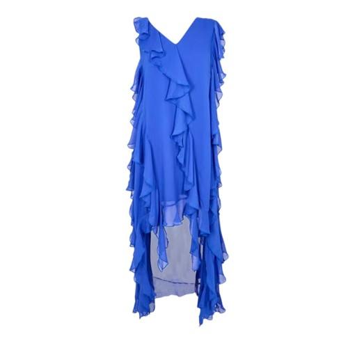 Biba Damen Ärmelloses Maxikleid mit Rüschen