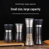 Two-Pack Kitchen Spice Grinders: Black & White Pepper and Sea Salt Glass Crushers