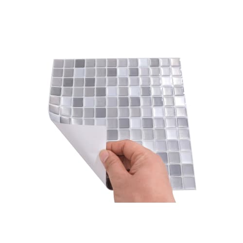 TAPETZ WALLPAPERS Mosaic Tile Stickers, Square, 23.5cm X 23.5cm, Pack of 5 (Mocha)