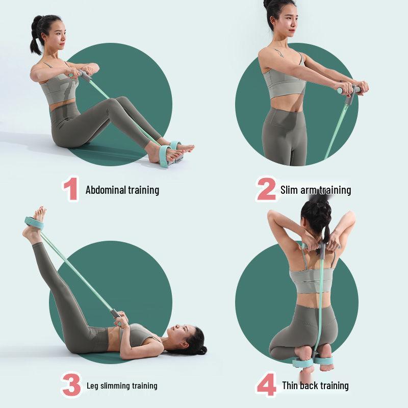 Multi-Functional Foot Pedal Leg Pull Rope and Sit-Up Assist Device