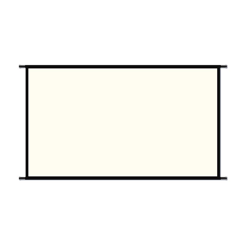 Outdoor Portable HD Projector Screen, 100-120 Inch, Light-Resistant, Wall/Floor Mount, White Grid