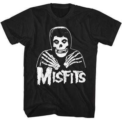 Misfits T-shirt Musicale con Teschio e Braccia Incrociate