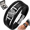 Pulsera Gruesa Elegante de Cuero Italiano para Hombre