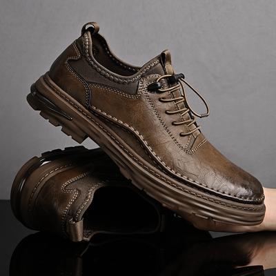Fashion Solid Color Casual Board Shoes Versatile Trendy Sports Sneakers Fashion Lace Up Mens Oxford Shoes Retro Style Male Business Shoe