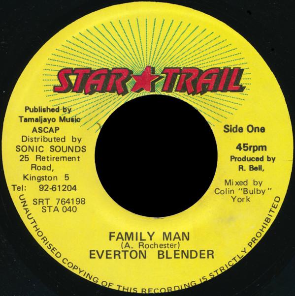

7-дюймовая пластинка EVERTON BLENDER Family Man STA040 Star Trail 1995 Ямайка Регги Ска Даб Б/у