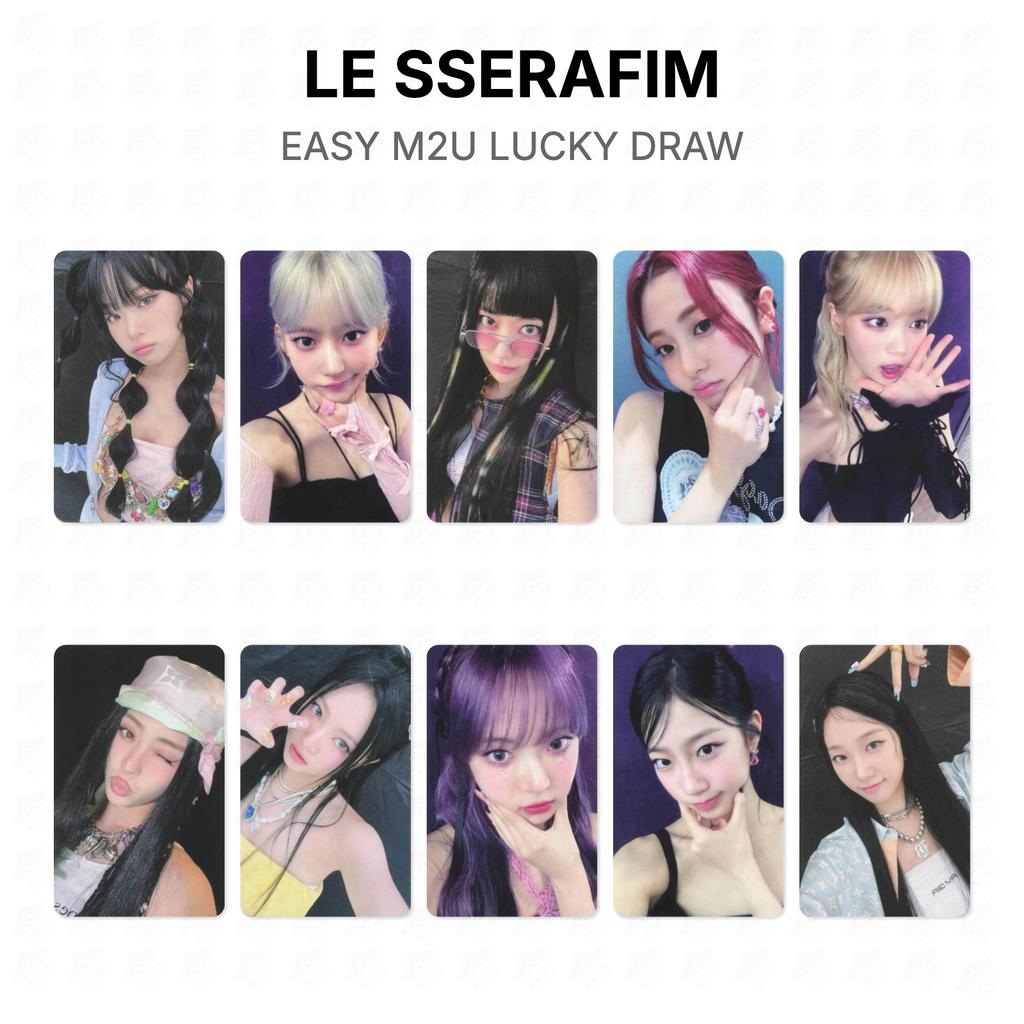 LE SSERAFIM EASY M2U הגרלה זכייה קל כרטיס צילום רשמי