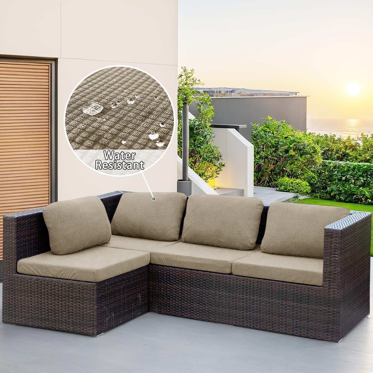 

1pc Water-Reststant Polar Fleece Outdoor Sofas Covers, 230gsm Sofa Cushion Cover, Multiple Colors Available Single Seat кофейный