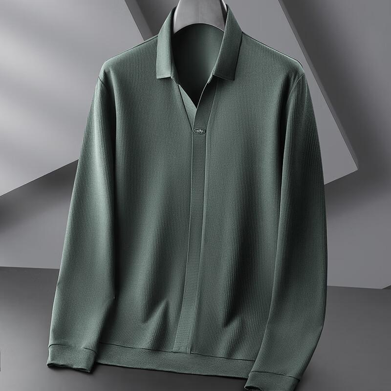 

Men s Plus Size V-Neck Long Sleeve Polo Sweatshirt 4XL