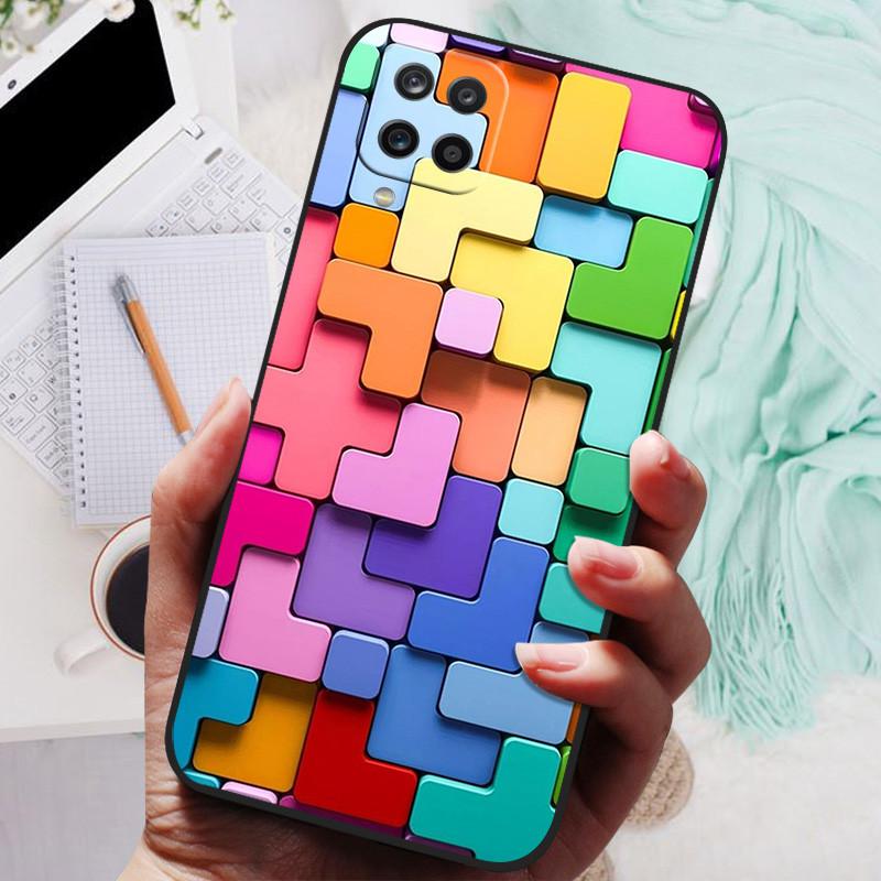 Für Samsung Galaxy A12 Hülle Silikon Luxus Katze Marmor Weiche Stoßstange Abdeckung für Samsung Galaxy M12 A12 Schutz Hüllen A M 12