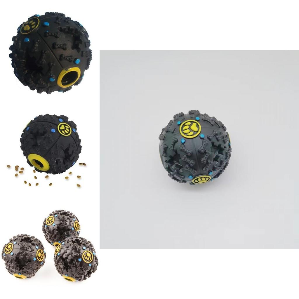 Durable Black Chew And Squeak Toy Ball For Dogs Promoting Healthy Teeth And Engaging Play