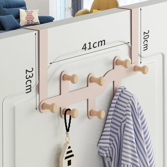 Modern Fashion Door Back Hook Bedroom Porch Free Punch Coat Hook Bathroom Door Hook Towel Rack Metal Hook