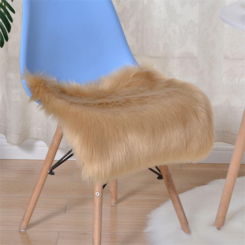 Australian Winter Faux Wool Plush Seat and Sofa Cushion, Chair Pad, and Bedroom Rug Floor Mat