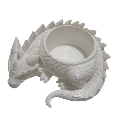 3D Printed Dragon Shaped Plant Pot Plastic Funny Flower Container Handmade Growing Pots Jewelry Storage Tray for Home Decoration